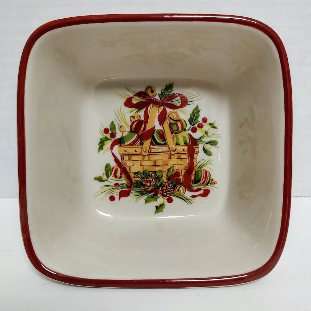 Longaberger Festive Christmas Bowl